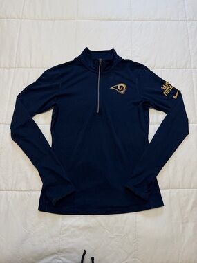 Nike Navy and Gold Rams Zip Jacket